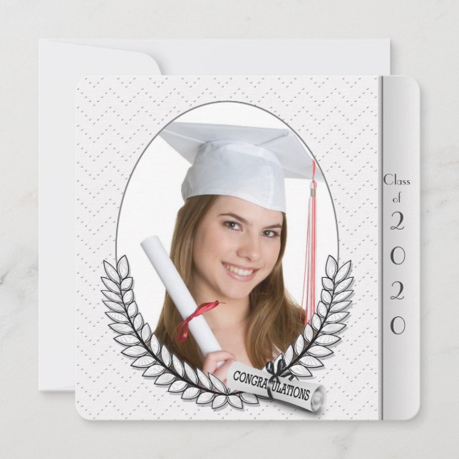 Studenten Diamond Laurel på ram Inbjudningar (Framsida)