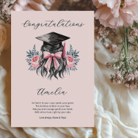 Studenten Dikt Girly Grad Cap-Grattisar
