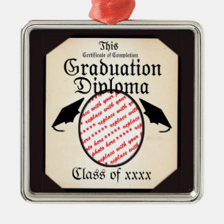 Studenten Diploma Photo Ram Julgransprydnad Metall