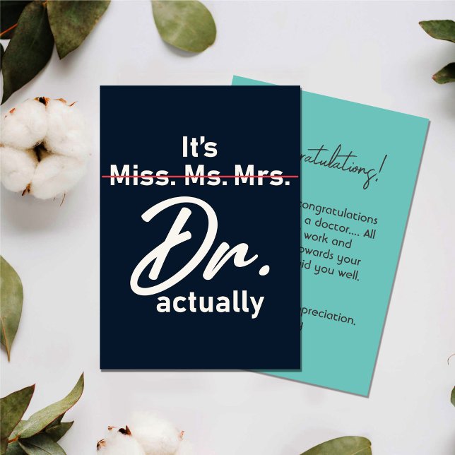 Studenten Doktor är miss Mrs. Funny Inbjudningar (Skapare uppladdad)