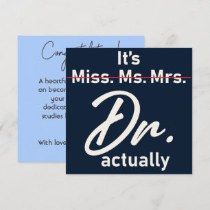 Studenten Doktor är miss Mrs. Funny Inbjudningar