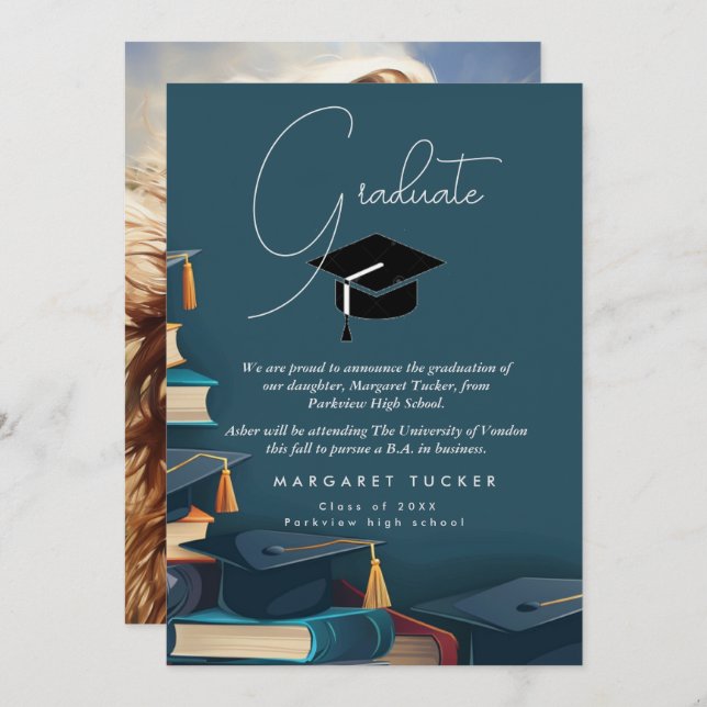 Studenten dotter I Cap Meddelande (Fram/baksida)