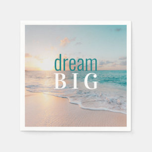 Studenten Dream Big Beach Photo Inspirational Pappersservett