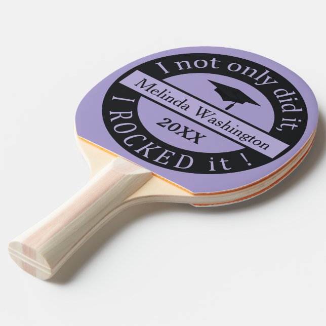 Studenten, eget namn och år pingpongpaddel pingisracket (Frontvinkel)