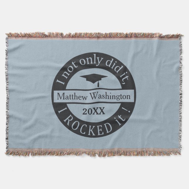 Studenten, eget namn och årets filt (Framsidan)