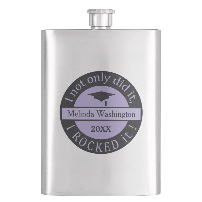 Studenten eget namn och årskolv fickplunta (Framsidan)