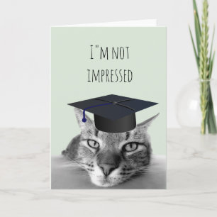 Studenten, ej pressad Arg, katt Humor Kort