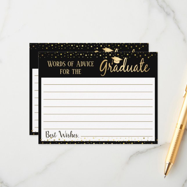 Studenten Elegant Ord för rådgivning Rådkort (Fram/Back In Situ)