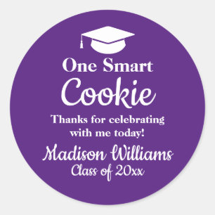 Studenten en smart cookie för att gå till Grad Tre Runt Klistermärke