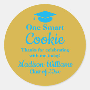 Studenten en smart cookie för att gå till Grad Tre Runt Klistermärke