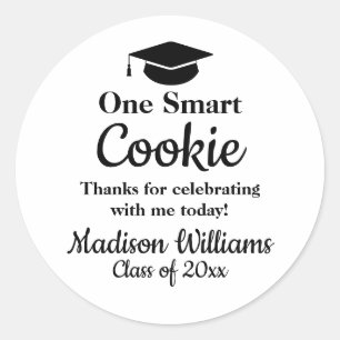 Studenten en smart cookie för att gå till Grad Tre Runt Klistermärke