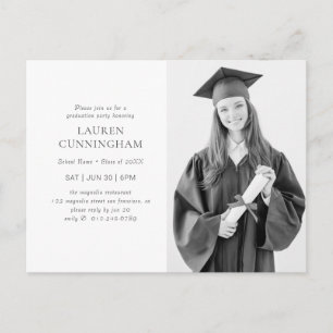 Studenten enkla, modernt, minimalistiskt foto vykort