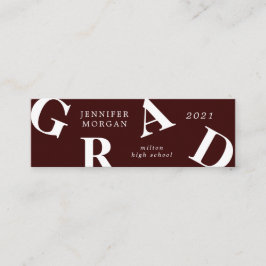 studenten fet brev skolkort färg Namn Mini Visitkort