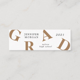 studenten fet brev skolkort färg Namn Mini Visitkort