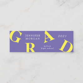 studenten fet brev skolkort färg Namn Mini Visitkort