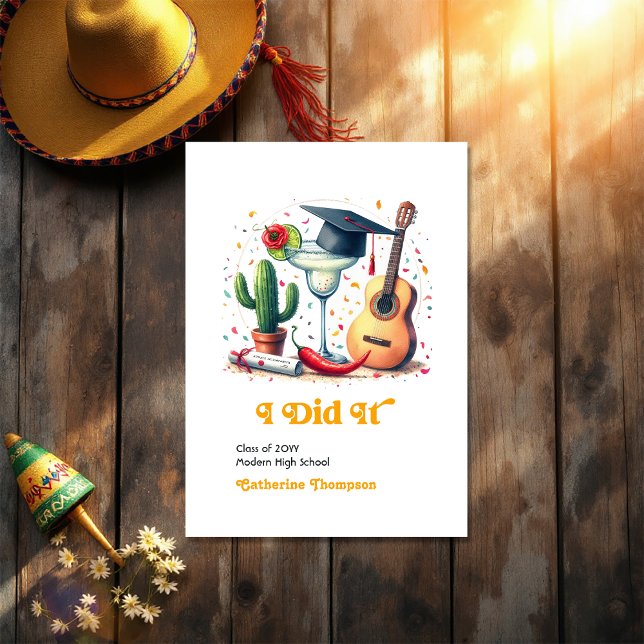 Studenten Fiesta Photo Meddelande (Graduation Fiesta Photo Announcement)