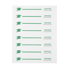 Studenten-figursättning med fet grönt runt etikett