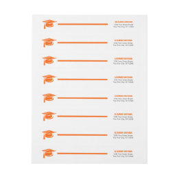 Studenten-figursättning med fet orange runt etiket etikettband
