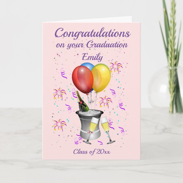 Studenten Firande Rosa Kort (Framsida)