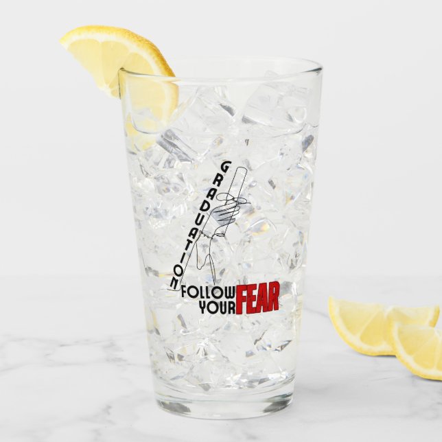 Studenten: Följ din rädsla.w Glaskopp (Framsida Ice)