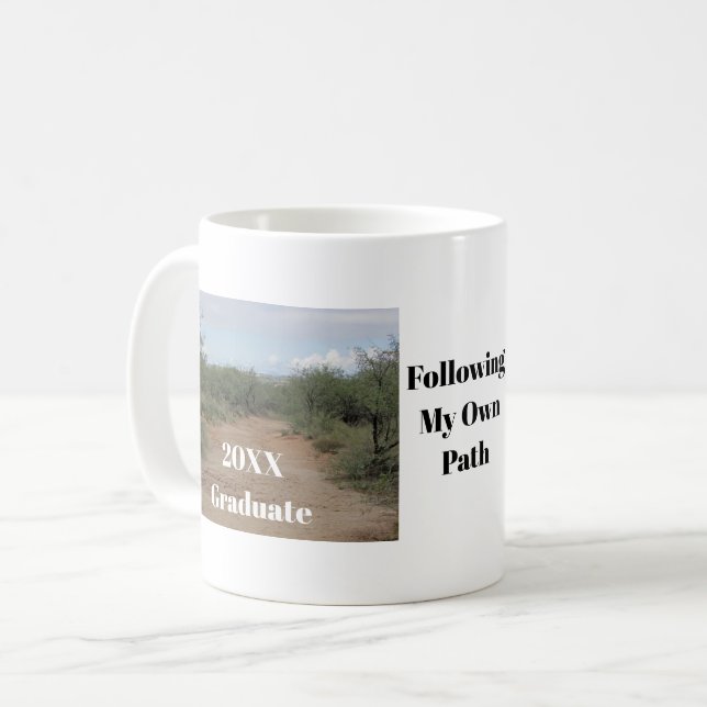 Studenten följer det egna Väg-ökningsspåret Studen Kaffemugg (Framsida vänster)