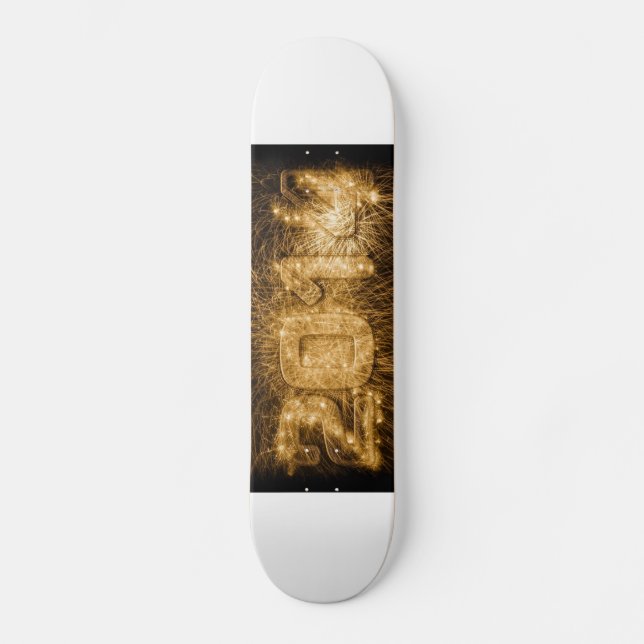 Studenten för 2014 fyrverkeripartygrattis skateboard bräda 21,5 cm (Framsida)