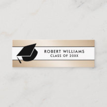 Studenten för Guld White Metallic Grad Cap