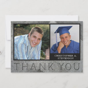 Studenten Formal Engraved Stone Photo Tack Kort