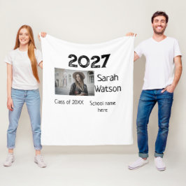 studenten-foto enkelt klassiskt lägga till klassår fleecefilt