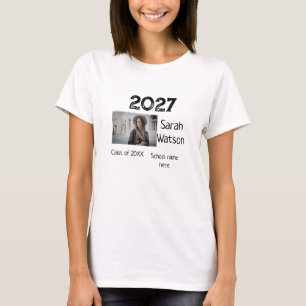 studenten-foto enkelt klassiskt lägga till klassår t shirt