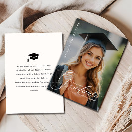 Studenten foto för vit skript i elegant meddelande