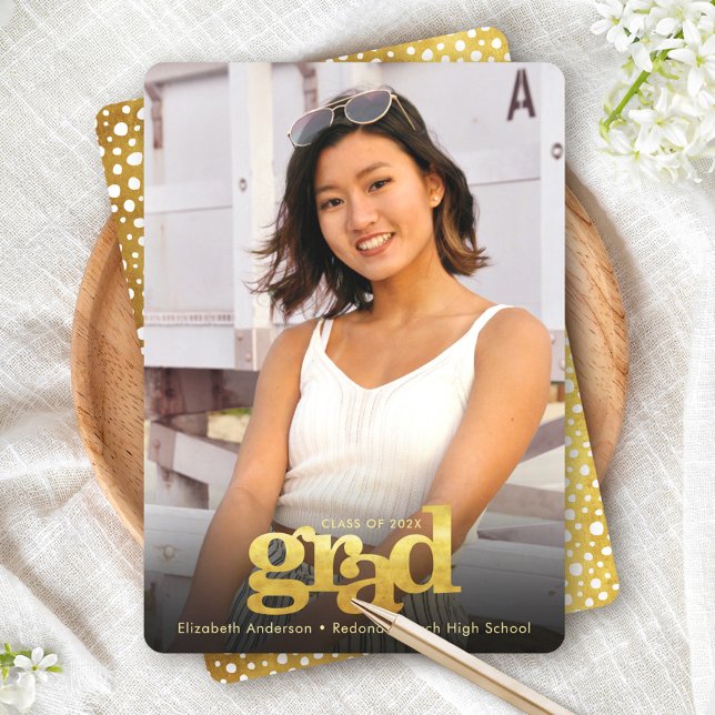 Studenten foto guld fet modern typografi meddelande (Skapare uppladdad)