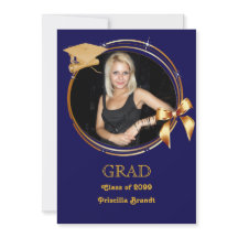 Studenten, foto, marin, guld, ram, grad hat