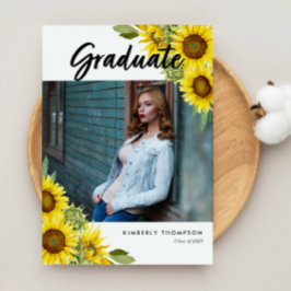 Studenten fotoannonsering Solrosskript Inbjudningar