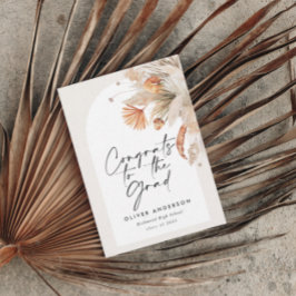 Studenten fotobåge terracotta pampas botaniska inbjudningar