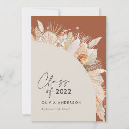 Studenten fotobåge terracotta pampas botaniska  inbjudningar