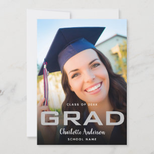 Studenten fotofärgad elegant, svart, vit modern meddelande
