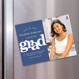 Studenten-fotoflottan fet spara datummodern magnetisk inbjudningskort