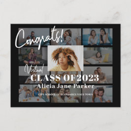 Studenten fotokollage-klass för 2022-inbjudan inbjudan vykort