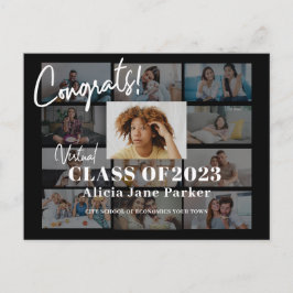 Studenten fotokollage-klass för 2022-inbjudan inbjudan vykort