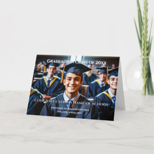 Studenten-fotot manar DIY-mall enkel enkel, enkel Kort