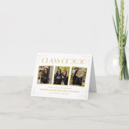 Studenten-fototackkort för ögonblicksbilder av rol tack kort