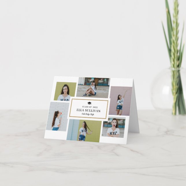 Studenten-fototackkort för Trendig Gallery Tack Kort (Framsida)