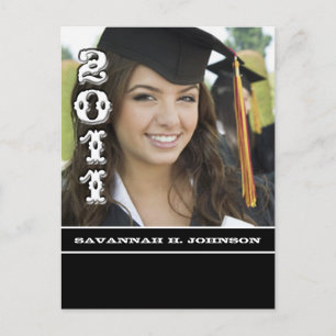 Studenten fotovykort inbjudan vykort