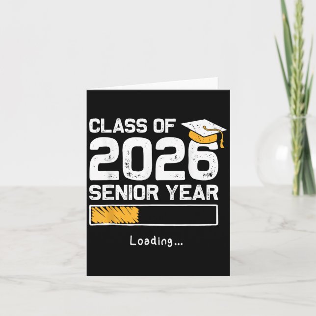 Studenten från 2026, sista året laddar rolig senio kort (Framsida)