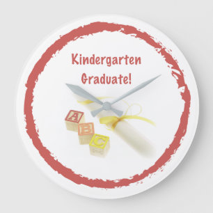 Studenten från Kindergarten, Anpassningsbar Round  Stor Klocka
