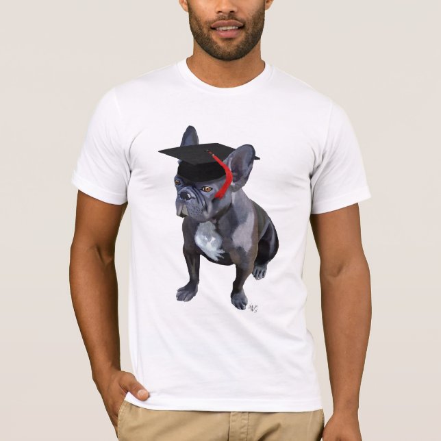 Studenten Fransk Bulldog T Shirt (Framsida)