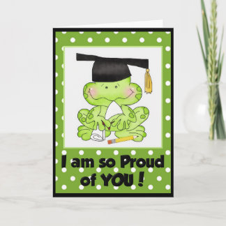 Studenten Frog jag är stolt över ditt hälsningskor Kort