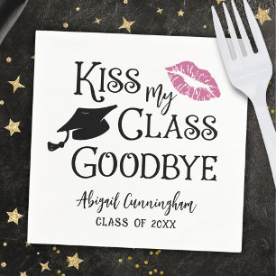 Studenten Funny KISS MY CLASS GOODBYE Namn Pappersservett