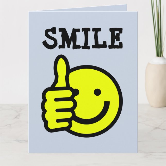 STUDENTEN FUNNY SMILE ANSIKTE GRATULERART BIG-KORT KORT (Framsida)